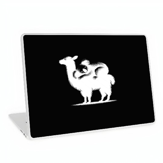 Cuddly Llama With A Chilling Koala On Its Back Laptop Skins