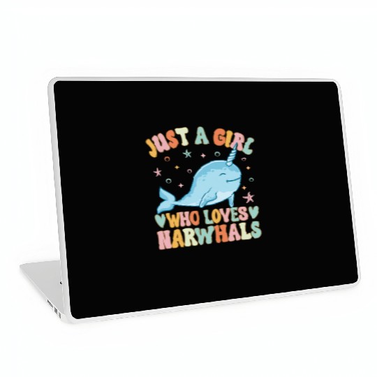 Narwhal Girl Narwhal Lover Laptop Skins