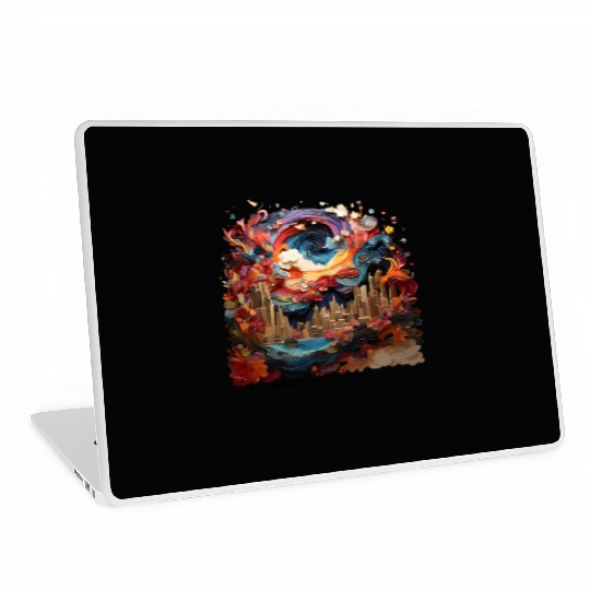 Artstation, starry night colorful Laptop Skins