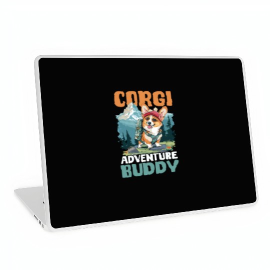 Corgi Mom Dad Corgi Adventure Buddy Laptop Skins