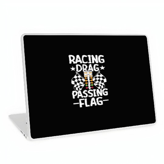 Racing drag passing Flag Drag Racing Laptop Skins