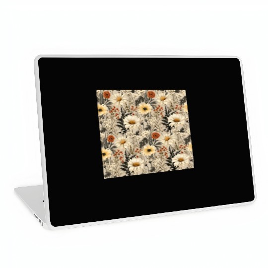 Delicate Wildflowers Pattern Laptop Skins