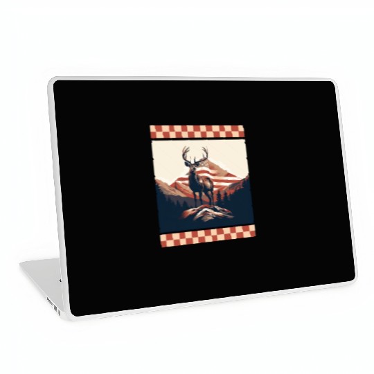 Mountain Range American Flag Rock Camo Deer Peak Laptop Skins