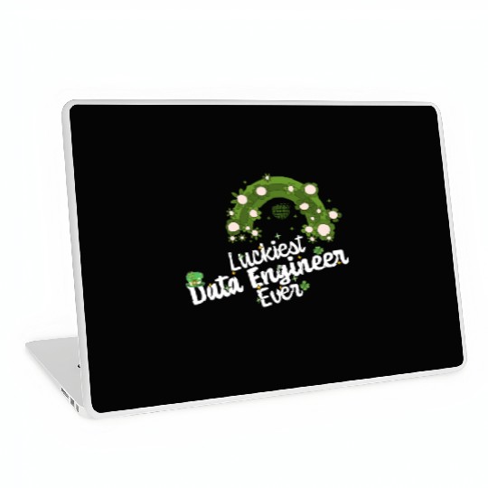 Luckiest Data Engineer St Patricks Day Engineering Laptop Skins