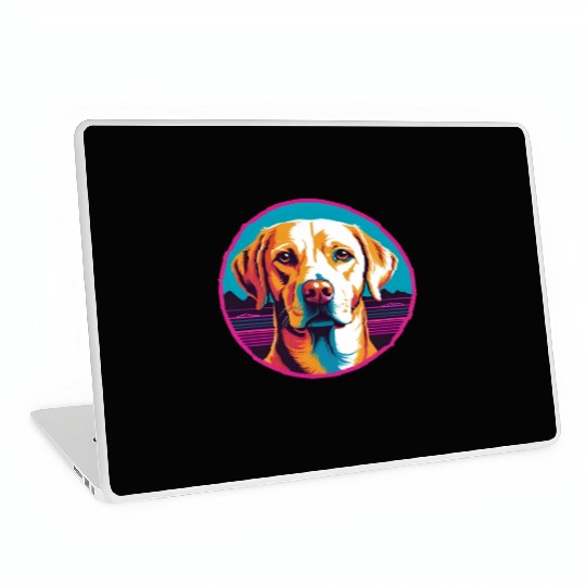 Synthwave Labrador Retriever 2 Laptop Skins