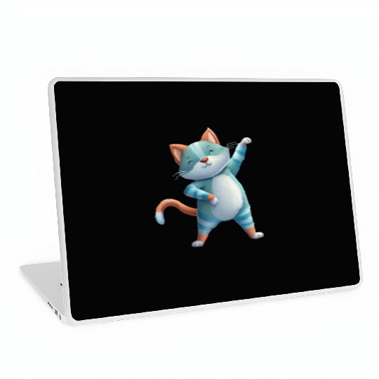 Funny Cat Dabbing A Hilarious Dance Design Laptop Skins