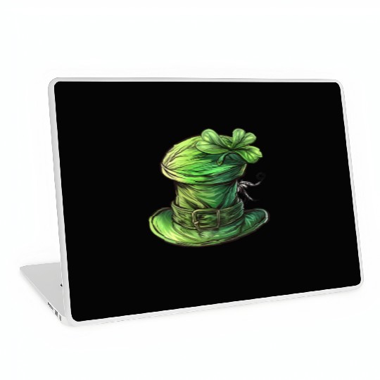 St Patrick Irish Green Hat Laptop Skins