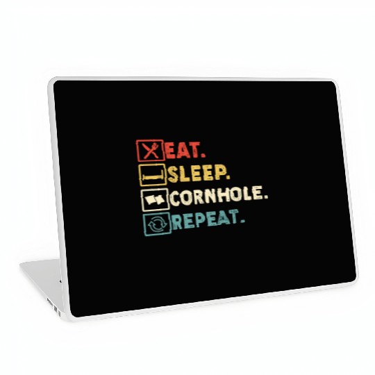 Eat Sleep Cornhole Repeat Laptop Skins