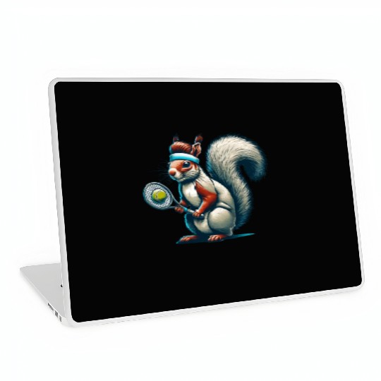 Tennis Player Squirrel Animal Lover Design Laptop Skins