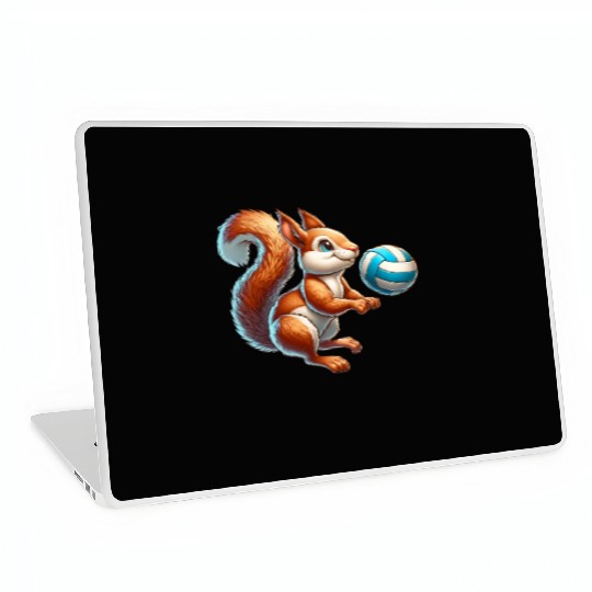 Volleyball Player Squirrel Fun Animal Lover Laptop Skins