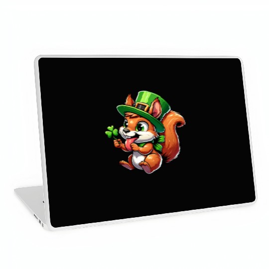 St. Patrick's Cheeky Squirrel Laptop Skins