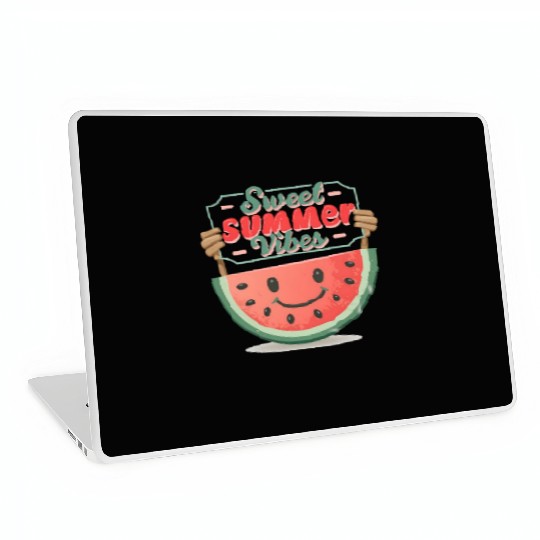 "Summer Joy: Smiling Watermelon" Laptop Skins
