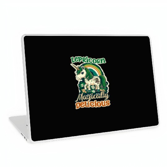 Irish Unicorn St Patricks Lepricorn Delicious Laptop Skins