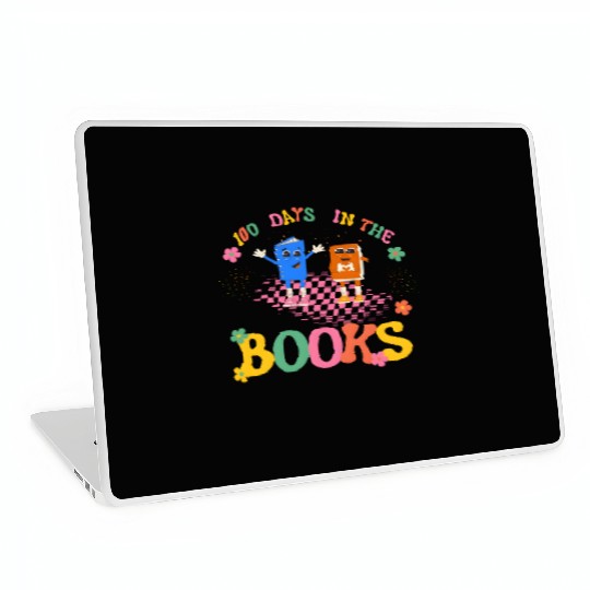 100 Days in the Books Reading Teacher Laptop Skins