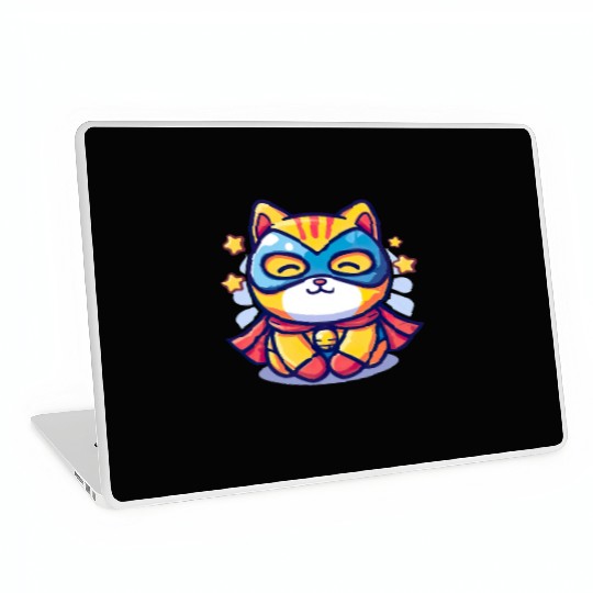 Superhero Kawaii Cat Laptop Skins
