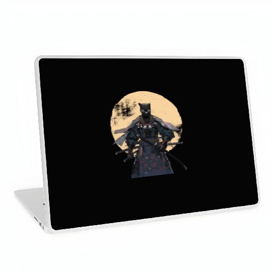 Anime Panther Warrior Samurai katana Laptop Skins