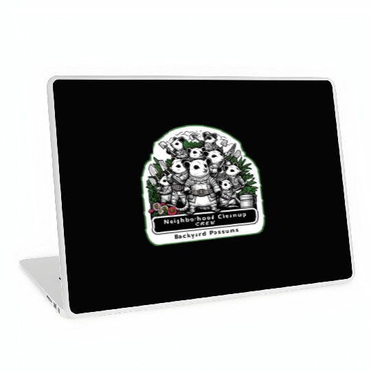 Backyard Possums Cleanup Crew Eco Warriors Laptop Skins