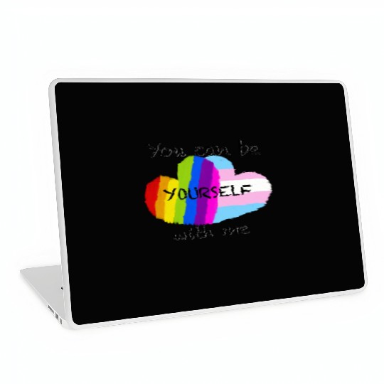 Pride hearts - You can be yourself with me Laptop Skins