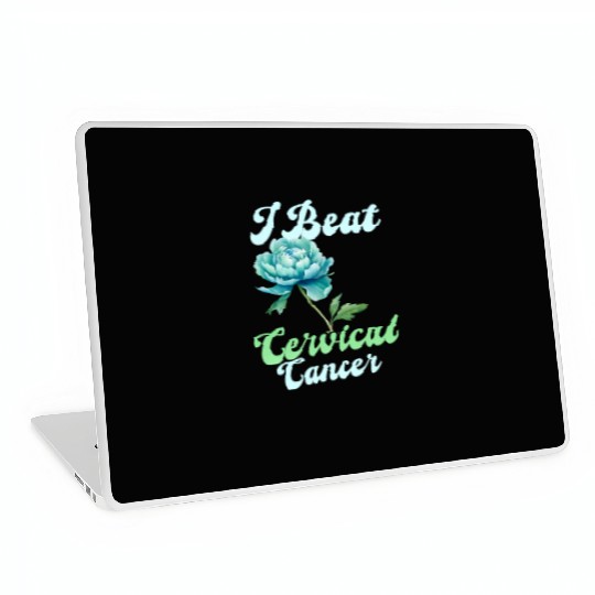 Cervical Cancer Awareness I Beat Cervical Cancer Laptop Skins