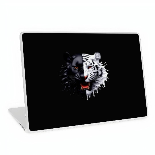 3D realistic black panther & Leopart Design Laptop Skins