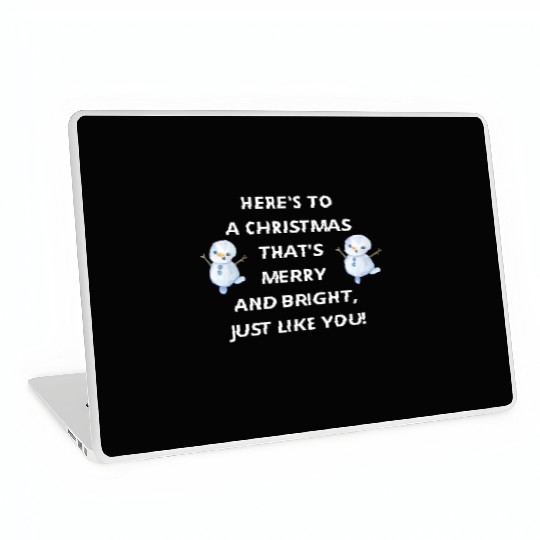 Merry and Bright Christmas Wishes, Just Like You! Laptop Skins