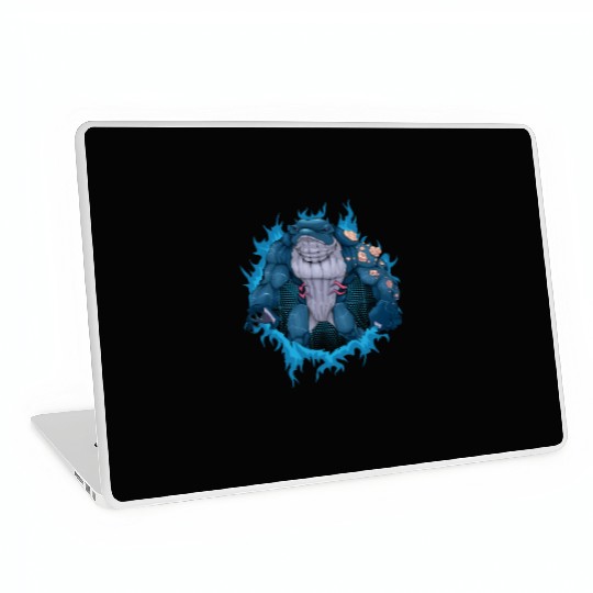 Whale Mutant With Halftone Background Laptop Skins
