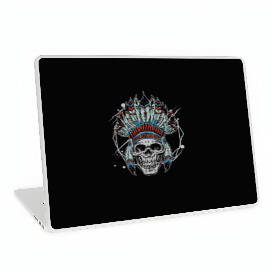 Indigenous Native American Skull Head Laptop Skins