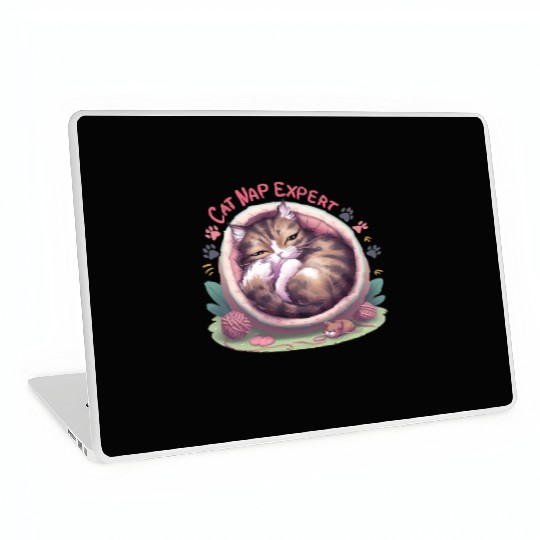 Cat Nap Expert - Funny Cat Outfit! Laptop Skins