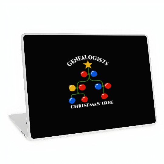 Genealogists Christmas Tree Ancestry Genealogy Laptop Skins