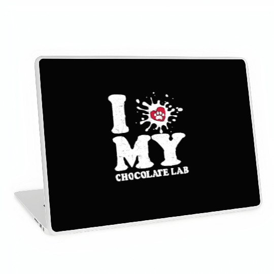 I Love My Chocolate Lab Labrador Retriever Owner Laptop Skins