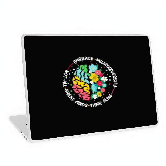 Embrace Neurodiversity Brain Autism Awareness ADHD Laptop Skins
