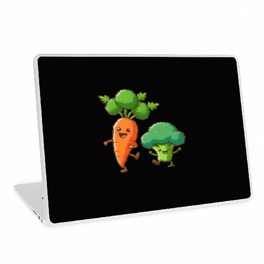 Carrot Dancing with Broccoli Laptop Skins