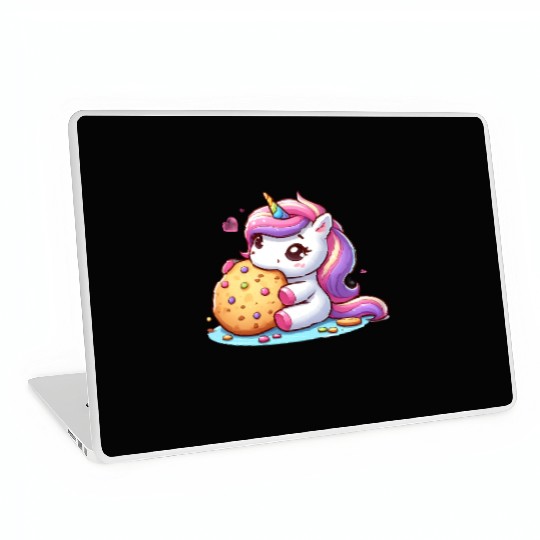 Unicorn Enjoying a Cookie Laptop Skins