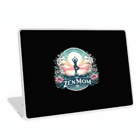 Zen Mom - Yoga & Mindfulness Mother's Day Design Laptop Skins