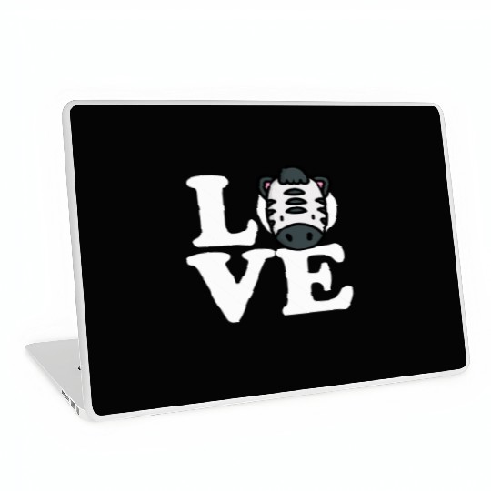 LOVE Zebra Funny Stripes Animal Face African Pun Laptop Skins
