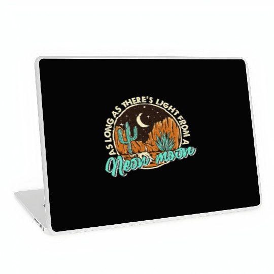 Neon Moon Cactus Country Mountain Western Cow Laptop Skins