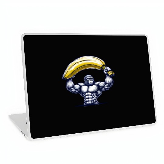 Monkey with Big Banana Laptop Skins