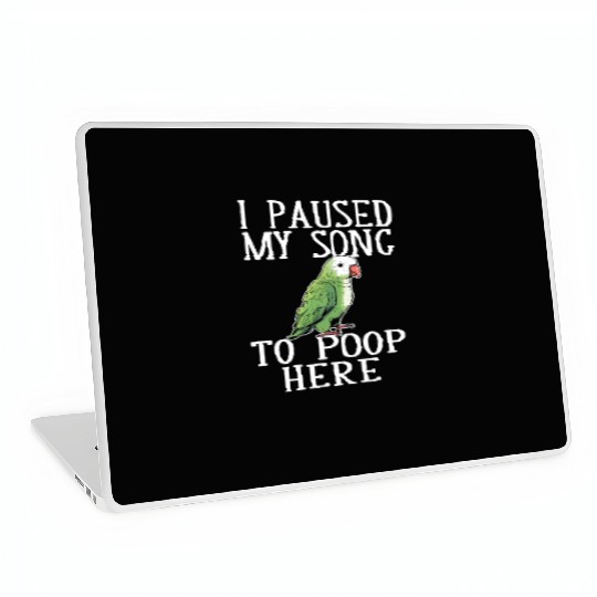 Tropical quaker parrot funny parakeet Laptop Skins
