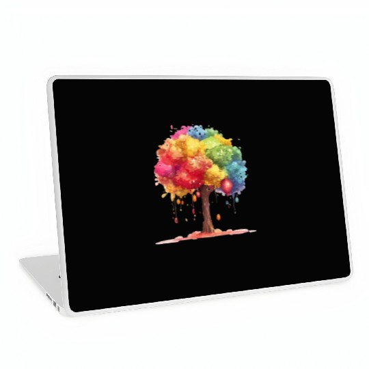 Colorful Dripping Tree Fantasy Laptop Skins