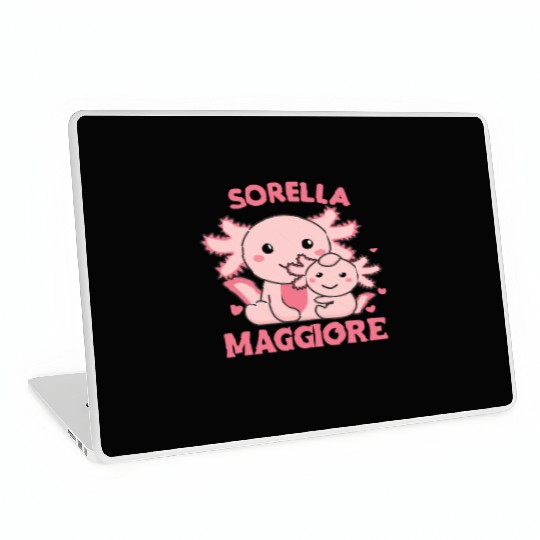 I Will Be Big Sister 2022 For Siblings axolotl Laptop Skins
