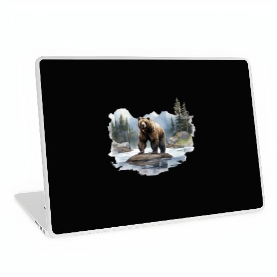 Grizzly Bear in the Wild Laptop Skins