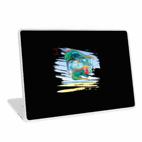 Unique Creative Cute I Alphabet Iguana Insect Ice Laptop Skins
