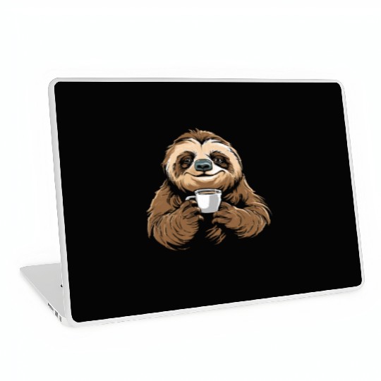 Sloth Coffee Laptop Skins
