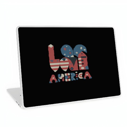 I Love America Laptop Skins