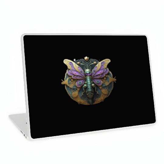 Metallic Butterfly Laptop Skins