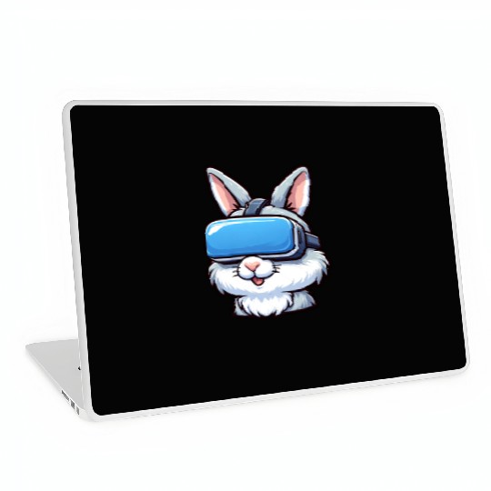 VR Gamer Bunny: Digital Gaming Adventure Laptop Skins