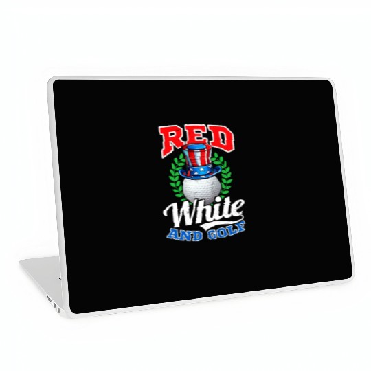 4th Of July Golf Red White And Golf Laptop Skins