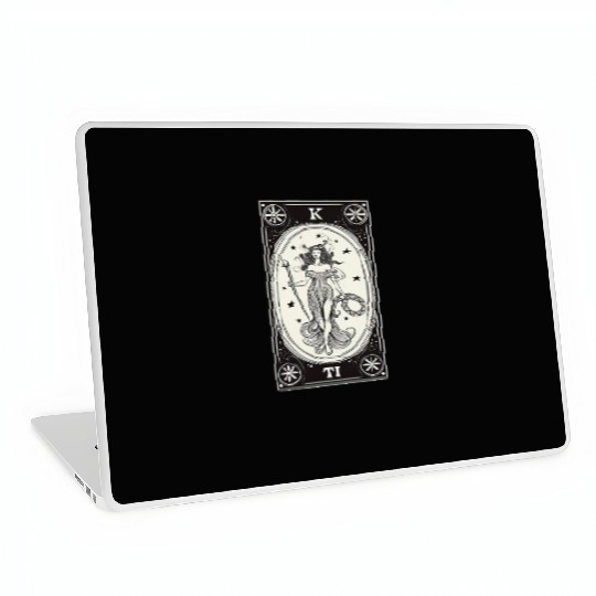 Themis Tarot Card Astrology Occult Mystical Laptop Skins