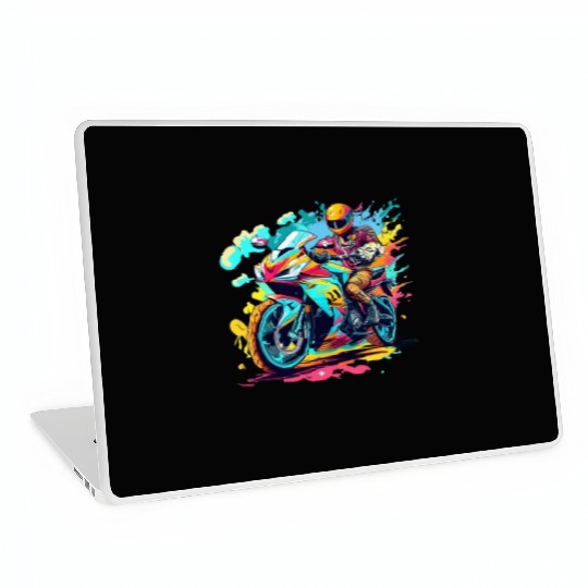 Legend cross motocycle Biker Road Trip Laptop Skins