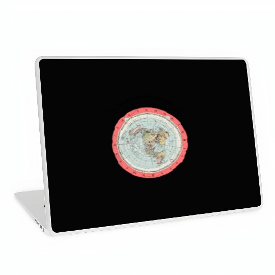 Flat Earth Theory World Map - Funny Conspiracy The Laptop Skins